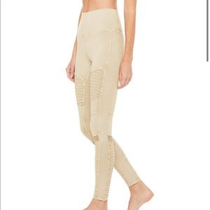 Alo Yoga High Waisted Moto Leggings Sandstone